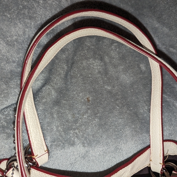 COACH STUDDED LEXI PEBBLE LEATHER SHOULDER BAG WHITE MULTI COLOR STUDS RARE EUC - Picture 4 of 7